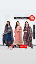 Women's Festive Floral Suit Set – Pack of 3 | Buy 1 Get 2 Free