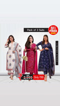 Designer Cotton Suit Combo – Pack of 3 | Limited Stock